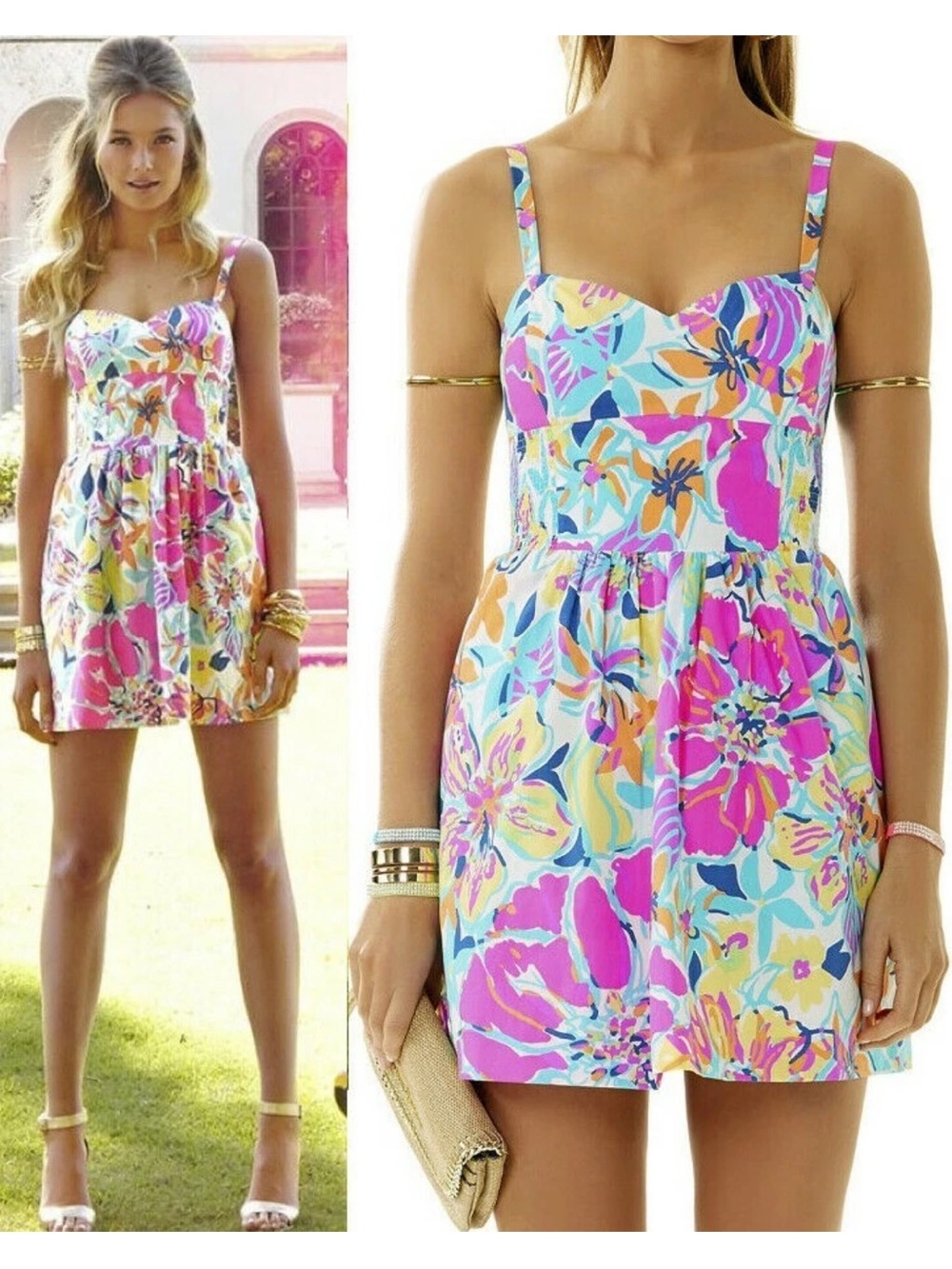 Lilly Pulitzer Christine Fit and Flare Dress in "Besame Mucho" size 0